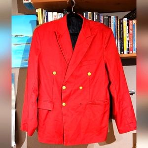 Double Breasted Red Sport Coat for Men